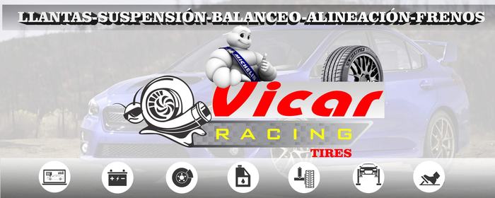 Lona de servicios - taller mecanico Vicar Racing en Veracruz