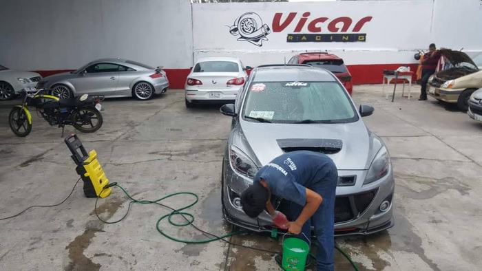 Lavado de la unidad - taller mecanico Vicar Racing en Veracruz